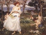 John William Waterhouse A Song  of Springtime USA oil painting artist